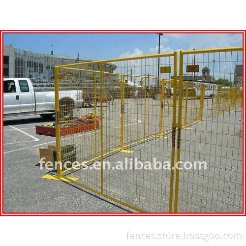hot dipped galvanized and polyester powder spray temporary fence